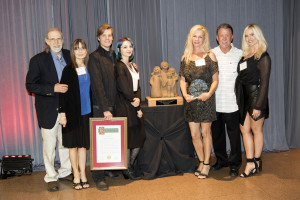 The Duncan family with their prestigious award