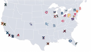 These are all the MLB stadiums and their respective teams. How many have you visited? 