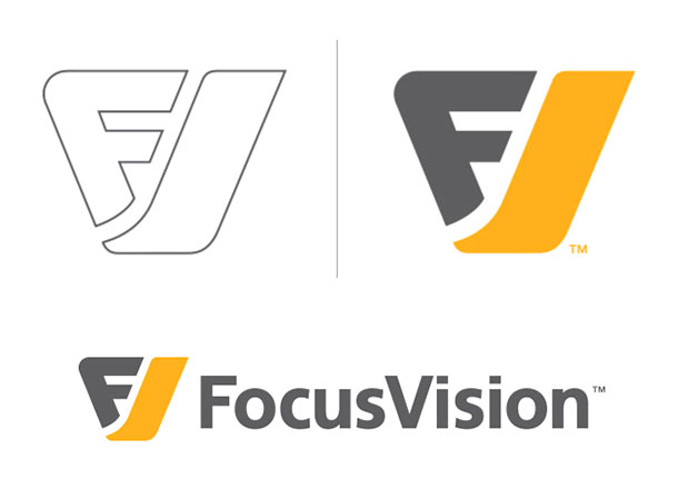 Focusvision logo and logomark wireframe