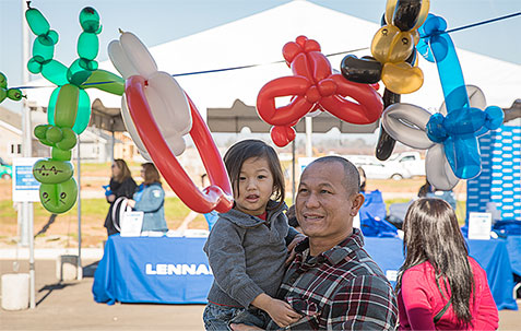 Family at Lennar Event