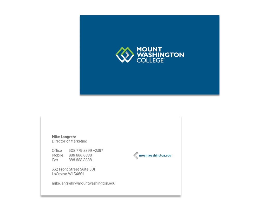 Mount Washington College Business Card
