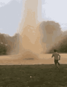 animated gif image of a person running into a whirwind