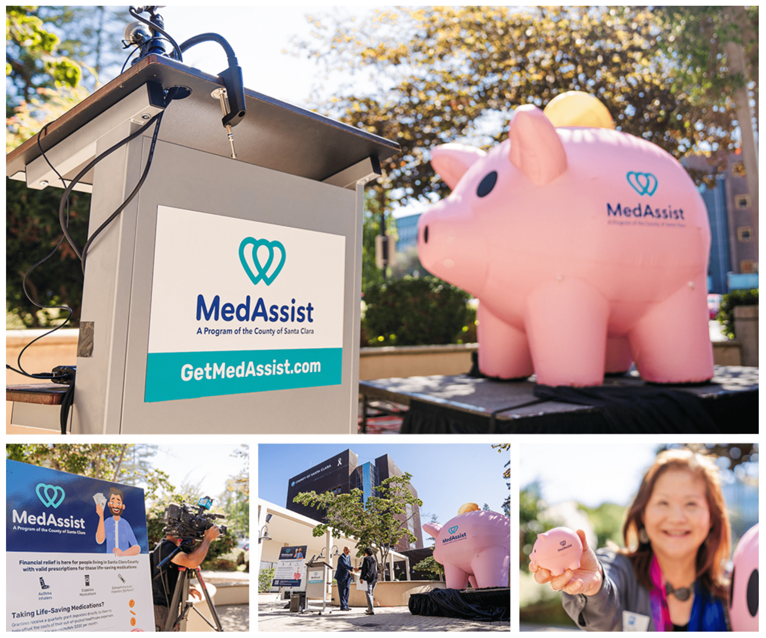 Images of the MedAssist Program's new brand launch press event in Santa Clara County